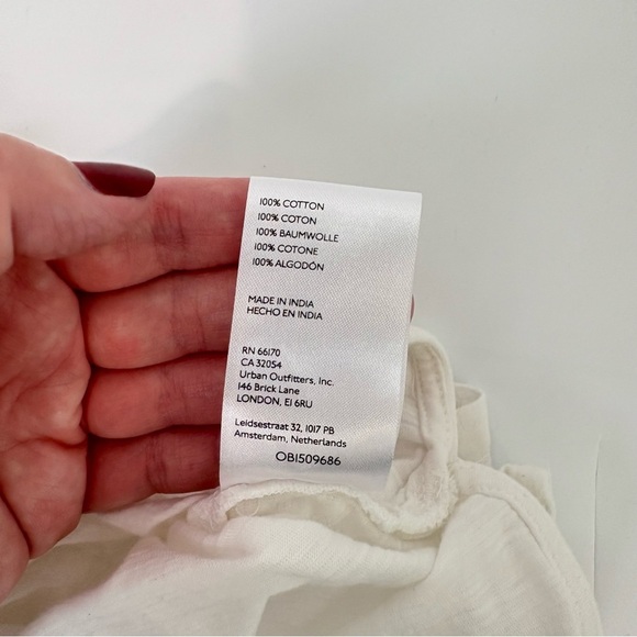 Anthropologie Pilcro White Sustainable Eyelet Ruffle Sleeved Top - Picture 8 of 8